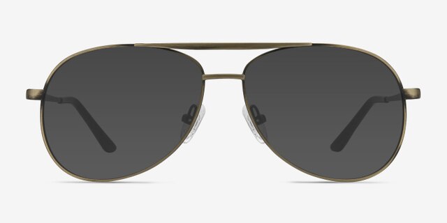 Discover Bronze MétalMontures de lunettes de vue d'EyeBuyDirect, Avec des Verres Teintés