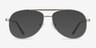 Discover Matte Silver MétalMontures de lunettes de vue d'EyeBuyDirect, Avec des Verres Teintés