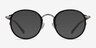 Carnival Matte Black Acetate-metalMontures de lunettes de vue d'EyeBuyDirect, Avec des Verres Teintés
