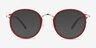 Carnival Matte Red Acetate-metalMontures de lunettes de vue d'EyeBuyDirect, Avec des Verres Teintés