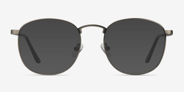 St Michel Gunmetal MetalEyeglass Frames from EyeBuyDirect, with Tinted Lenses