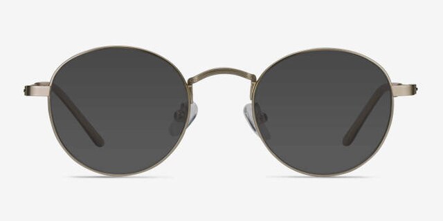 Cupertino Silver MetalEyeglass Frames from EyeBuyDirect, with Tinted Lenses
