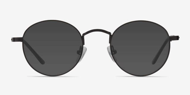 Cupertino Noir MétalMontures de lunettes de vue d'EyeBuyDirect, Avec des Verres Teintés