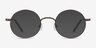 Socrates Brown Tortoise MétalMontures de lunettes de vue d'EyeBuyDirect, Avec des Verres Teintés