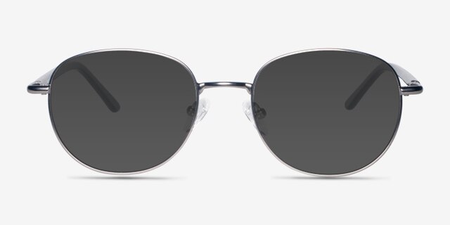 Pensieve Gunmetal MetalEyeglass Frames from EyeBuyDirect, with Tinted Lenses