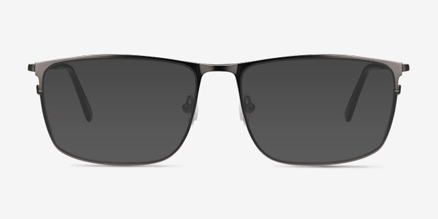 Typha Gunmetal MetalEyeglass Frames from EyeBuyDirect, with Tinted Lenses