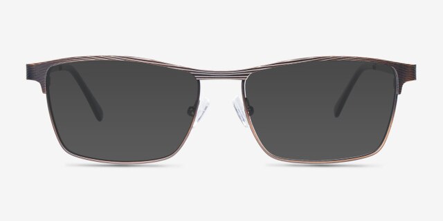 Caliber Brown MetalEyeglass Frames from EyeBuyDirect, with Tinted Lenses