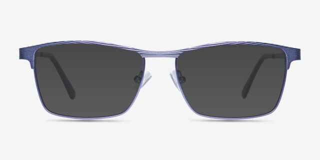 Caliber Blue MetalEyeglass Frames from EyeBuyDirect, with Tinted Lenses