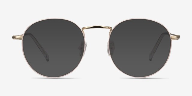 Wistful Matte Pink MetalEyeglass Frames from EyeBuyDirect, with Tinted Lenses