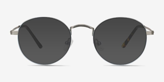 Cupertino Frost Blue MetalEyeglass Frames from EyeBuyDirect, with Tinted Lenses