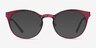 Lattice Red Purple MetalEyeglass Frames from EyeBuyDirect, with Tinted Lenses