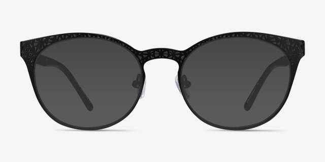 Lattice Black MetalEyeglass Frames from EyeBuyDirect, with Tinted Lenses
