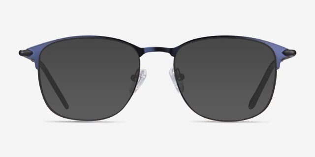 Cella Navy MetalEyeglass Frames from EyeBuyDirect, with Tinted Lenses