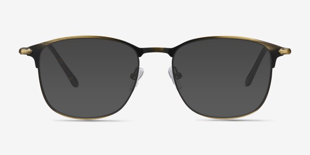 Cella Bronze MetalEyeglass Frames from EyeBuyDirect, with Tinted Lenses