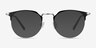 Veronica Black Silver MetalEyeglass Frames from EyeBuyDirect, with Tinted Lenses