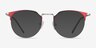 Veronica Red MetalEyeglass Frames from EyeBuyDirect, with Tinted Lenses