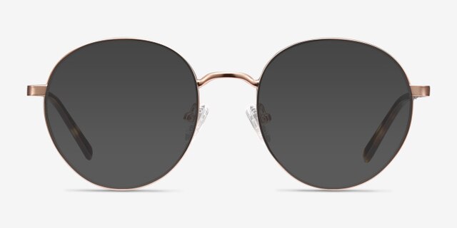 Nomad Rose Gold MetalEyeglass Frames from EyeBuyDirect, with Tinted Lenses