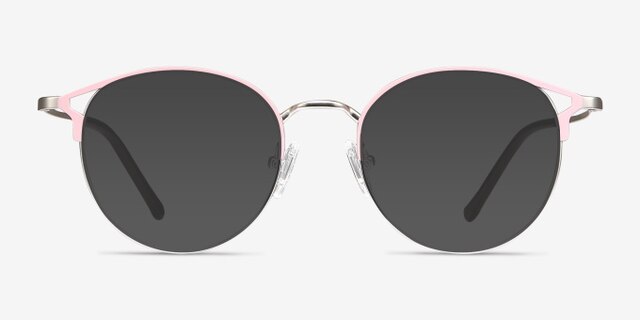 Jive Pink MetalEyeglass Frames from EyeBuyDirect, with Tinted Lenses