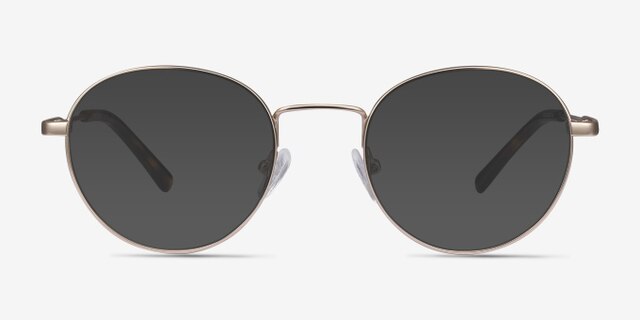 Memento Golden MetalEyeglass Frames from EyeBuyDirect, with Tinted Lenses