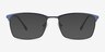 Signal Blue MetalEyeglass Frames from EyeBuyDirect, with Tinted Lenses
