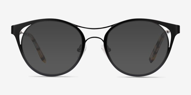Bravo Black MetalEyeglass Frames from EyeBuyDirect, with Tinted Lenses