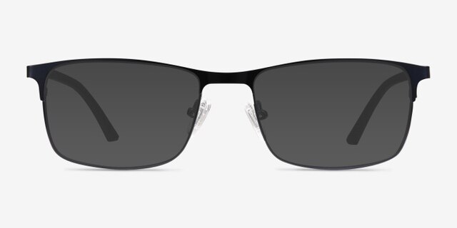 Wit Navy MetalEyeglass Frames from EyeBuyDirect, with Tinted Lenses