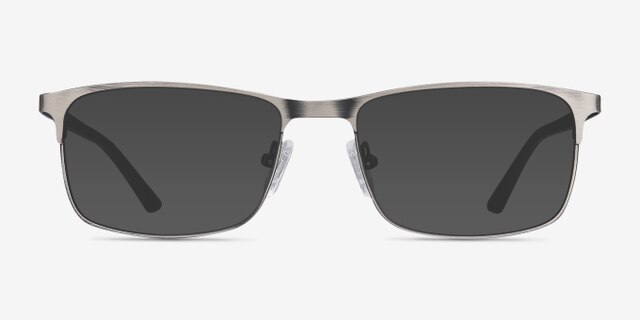 Wit Gunmetal MetalEyeglass Frames from EyeBuyDirect, with Tinted Lenses
