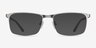 Wit Gunmetal MetalEyeglass Frames from EyeBuyDirect, with Tinted Lenses