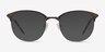 Perceive Brown Golden MetalEyeglass Frames from EyeBuyDirect, with Tinted Lenses