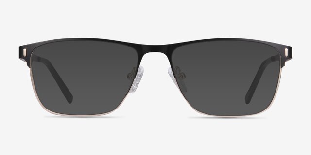 Media Black MetalEyeglass Frames from EyeBuyDirect, with Tinted Lenses