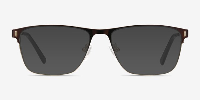 Media Brown MetalEyeglass Frames from EyeBuyDirect, with Tinted Lenses