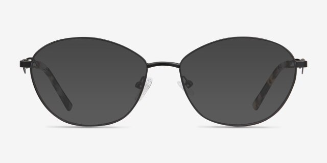 Helix Black MetalEyeglass Frames from EyeBuyDirect, with Tinted Lenses