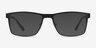 Bemuse Black MetalEyeglass Frames from EyeBuyDirect, with Tinted Lenses
