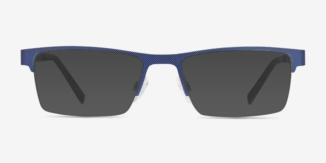 Vine Blue MetalEyeglass Frames from EyeBuyDirect, with Tinted Lenses