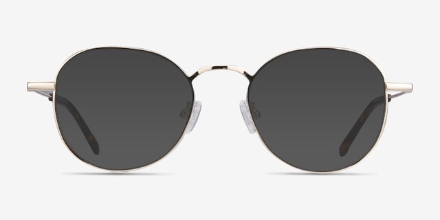 Cori Golden MetalEyeglass Frames from EyeBuyDirect, with Tinted Lenses