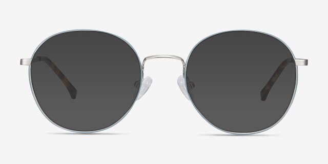 Progress Blue Silver MétalMontures de lunettes de vue d'EyeBuyDirect, Avec des Verres Teintés
