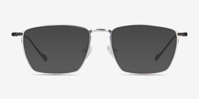 Wind Silver MetalEyeglass Frames from EyeBuyDirect, with Tinted Lenses