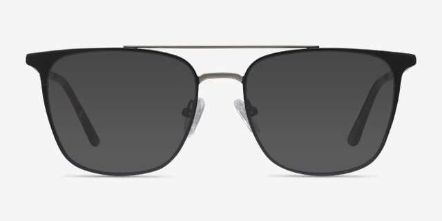 Contact Black MetalEyeglass Frames from EyeBuyDirect, with Tinted Lenses