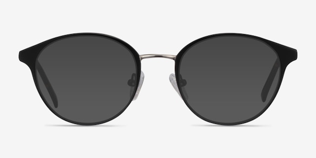 Broadway Black MetalEyeglass Frames from EyeBuyDirect, with Tinted Lenses