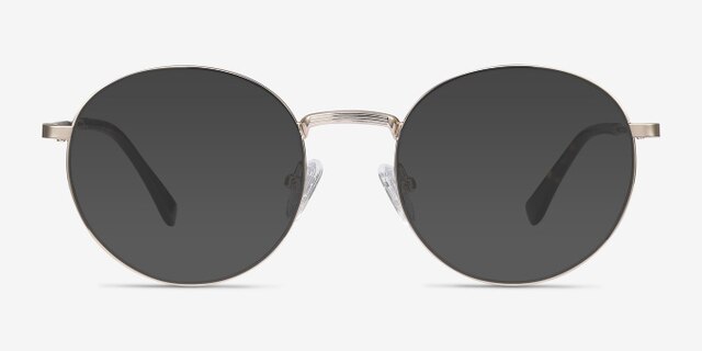 Bistro Golden MetalEyeglass Frames from EyeBuyDirect, with Tinted Lenses