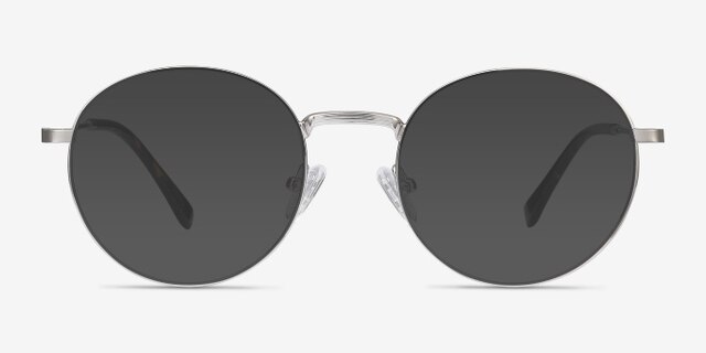 Bistro Argenté MétalMontures de lunettes de vue d'EyeBuyDirect, Avec des Verres Teintés
