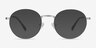 Bistro Argenté MétalMontures de lunettes de vue d'EyeBuyDirect, Avec des Verres Teintés