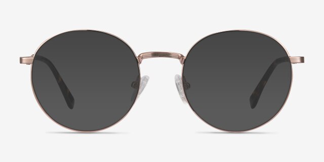 Bistro Rose Gold MetalEyeglass Frames from EyeBuyDirect, with Tinted Lenses