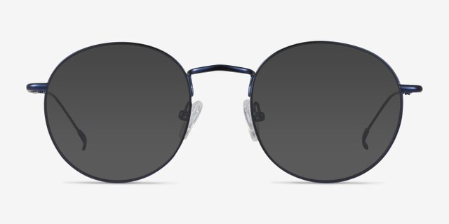 Novel Navy MetalEyeglass Frames from EyeBuyDirect, with Tinted Lenses