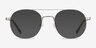 Lock XL Argenté MétalMontures de lunettes de vue d'EyeBuyDirect, Avec des Verres Teintés