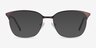 Avenue Gunmetal MetalEyeglass Frames from EyeBuyDirect, with Tinted Lenses