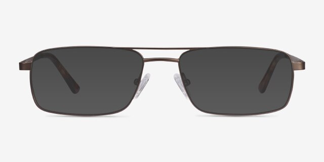 Maverick Brown MetalEyeglass Frames from EyeBuyDirect, with Tinted Lenses