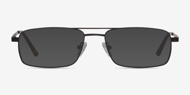 Maverick Black MetalEyeglass Frames from EyeBuyDirect, with Tinted Lenses