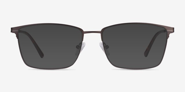 Castle Gunmetal MétalMontures de lunettes de vue d'EyeBuyDirect, Avec des Verres Teintés