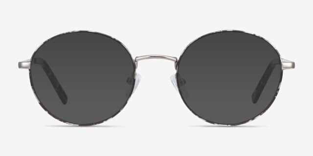 Aero Gray Floral MétalMontures de lunettes de vue d'EyeBuyDirect, Avec des Verres Teintés